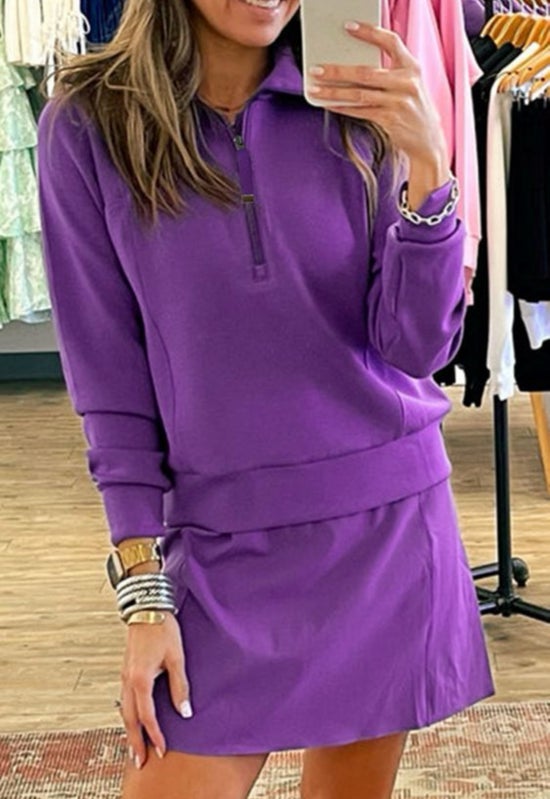 Half zip set