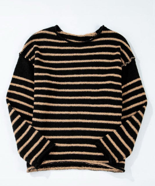 Black/Gold Stripe Sweater