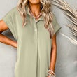 Sage Green Button Down Collar Dress
