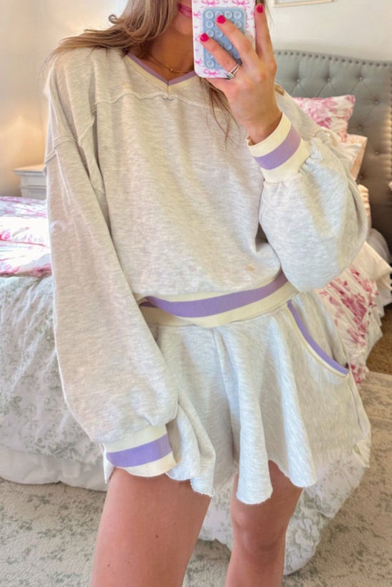 Gray skort set