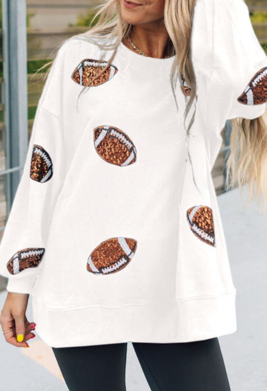 Football Sequin sweatshirt