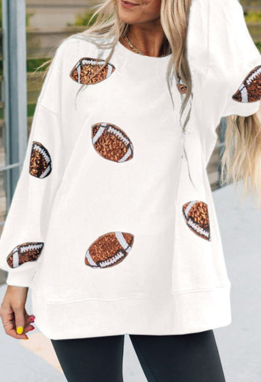 Football Sequin sweatshirt